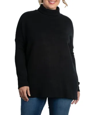 Women's Plus Paris Turtleneck Tunic Sweater