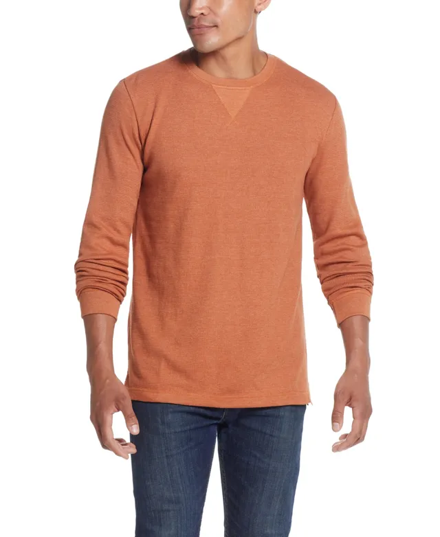 Weatherproof Vintage Long Sleeve Waffle Henley Shirt for Men in