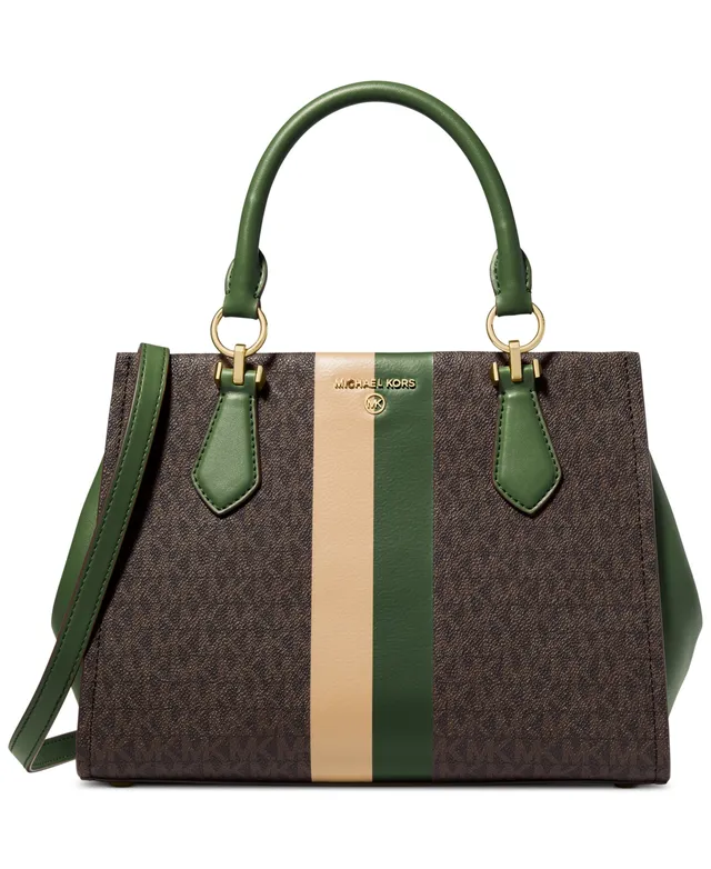 Michael Kors Veronica Medium Leather Dome Satchel - Macy's