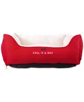 Kate Spade New York Red & Pink Washable Dog Bed