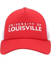 Men's adidas Red Louisville Cardinals Foam Trucker Snapback Hat