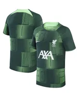 Big Boys and Girls Nike Green Liverpool 2023/24 Away Pre-Match Performance Jersey