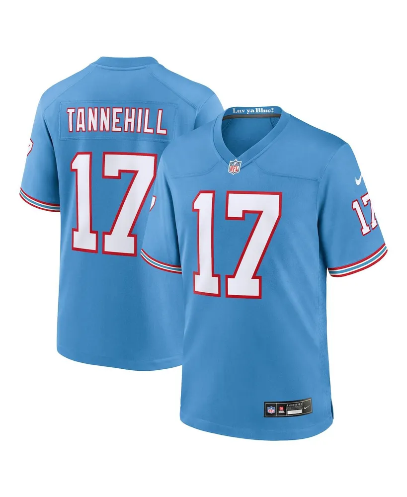 Men's Nike Ryan Tannehill Light Blue Tennessee Titans Oilers Throwback Alternate Game Player Jersey