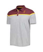 Men's Colosseum Heather Gray Arizona State Sun Devils Chamberlain Polo Shirt