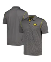 Men's Colosseum Black Iowa Hawkeyes Cameron Polo Shirt