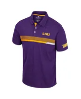 Men's Colosseum Purple Lsu Tigers No Problemo Polo Shirt