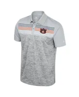 Men's Colosseum Gray Auburn Tigers Cybernetic Polo Shirt