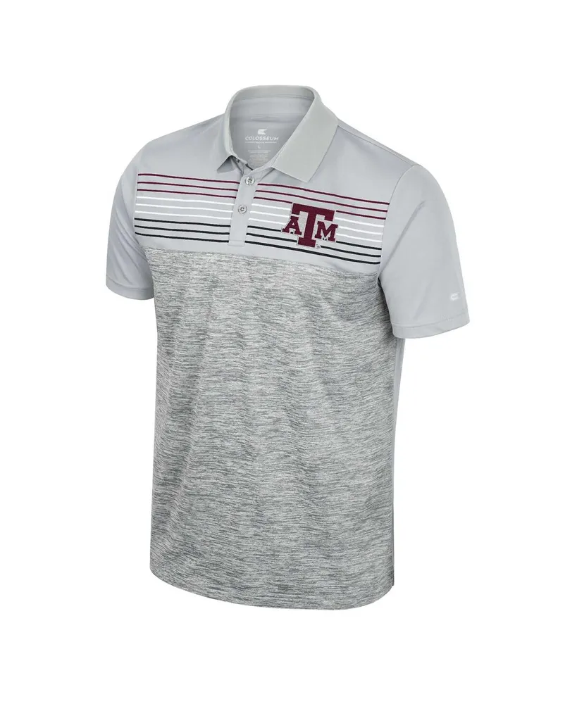 Men's Colosseum Gray Texas A&M Aggies Cybernetic Polo Shirt