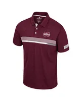 Men's Colosseum Maroon Mississippi State Bulldogs No Problemo Polo Shirt