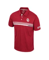 Men's Colosseum Crimson Oklahoma Sooners No Problemo Polo Shirt