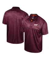 Men's Colosseum Maroon Virginia Tech Hokies Honeycomb Raglan Polo Shirt