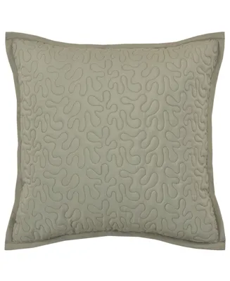 Royal Court Evergreen Square Quilted Decorative Pillow, 16" L x 16" W