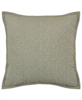 Royal Court Evergreen Square Quilted Decorative Pillow, 16" L x 16" W