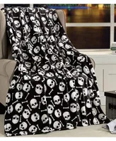 Kate Aurora Ultra Soft & Cozy Halloween Spooky Skulls Ultra Plush Throw - 50 in. W x 60 in. L