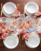 Elrene Botanical Harvest Pumpkin Table Linens Collection