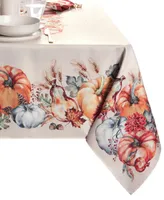 Elrene Botanical Harvest Pumpkin Engineered Tablecloth