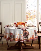 Elrene Autumn Heritage Turkey Engineered Tablecloth