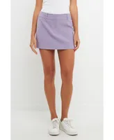 English Factory Women's Low Rise Mini Skirt