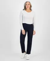 Style & Co Women's Mid-Rise Pull-On Straight-Leg Denim Jeans, Created for Macy's