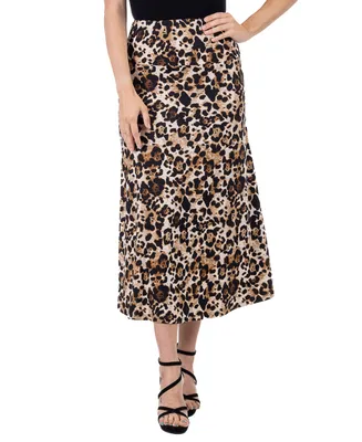 24seven Comfort Apparel Women's Print Maxi Skirt