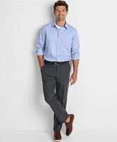 Lands' End Men's Solid No Iron Supima Pinpoint Straight Collar Dress Shirt