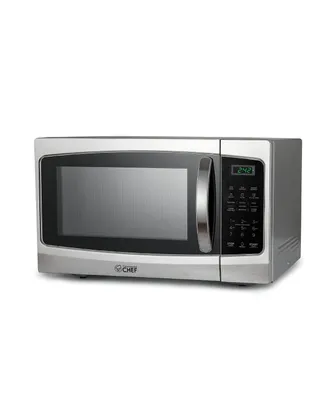 Commercial Chef 1.3 Cu. Ft. Counter Top Microwave,Stainless Steel