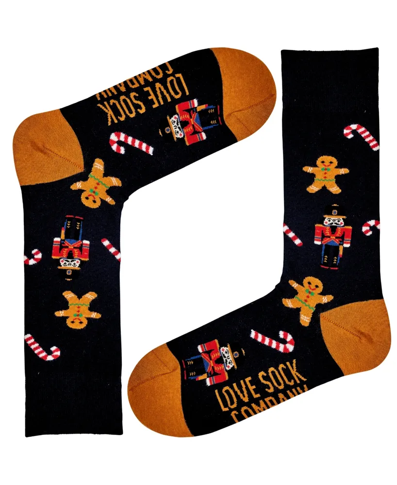 Love Sock Company Men's Christmas Nutcracker Novelty Unisex Crew Socks, Pack of 1