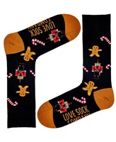 Love Sock Company Men's Christmas Nutcracker Novelty Unisex Crew Socks, Pack of 1