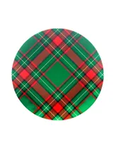 Certified International Christmas Plaid 11" Set of 6 Dinner Plate