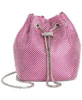 I.n.c. International Concepts Mini Drawstring Diamond Mesh Bucket Bag, Created for Macy's