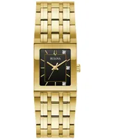 Bulova Women's Marc Anthony Modern Quadra Diamond Accent Gold-Tone Stainless Steel Bracelet Watch 21mm - Gold