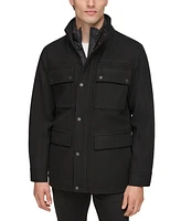 Guess Men's Water-Repellent Jacket with Zip-Out Quilted Puffer Bib