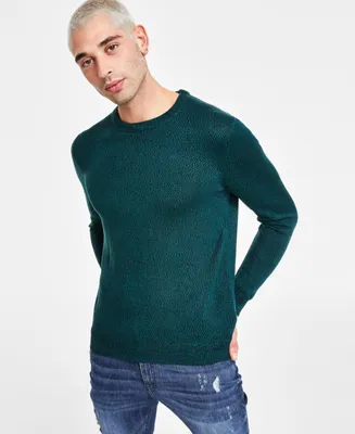 I.n.c. International Concepts Men's Regular-Fit Textured Crewneck Sweater, Created for Macy's