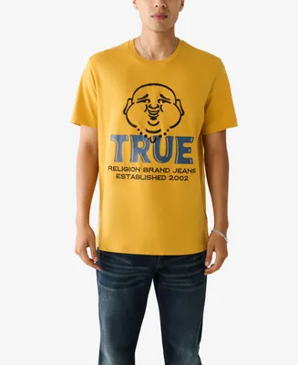 True Religion Men's Short Sleeve True Buddha Face T-shirt