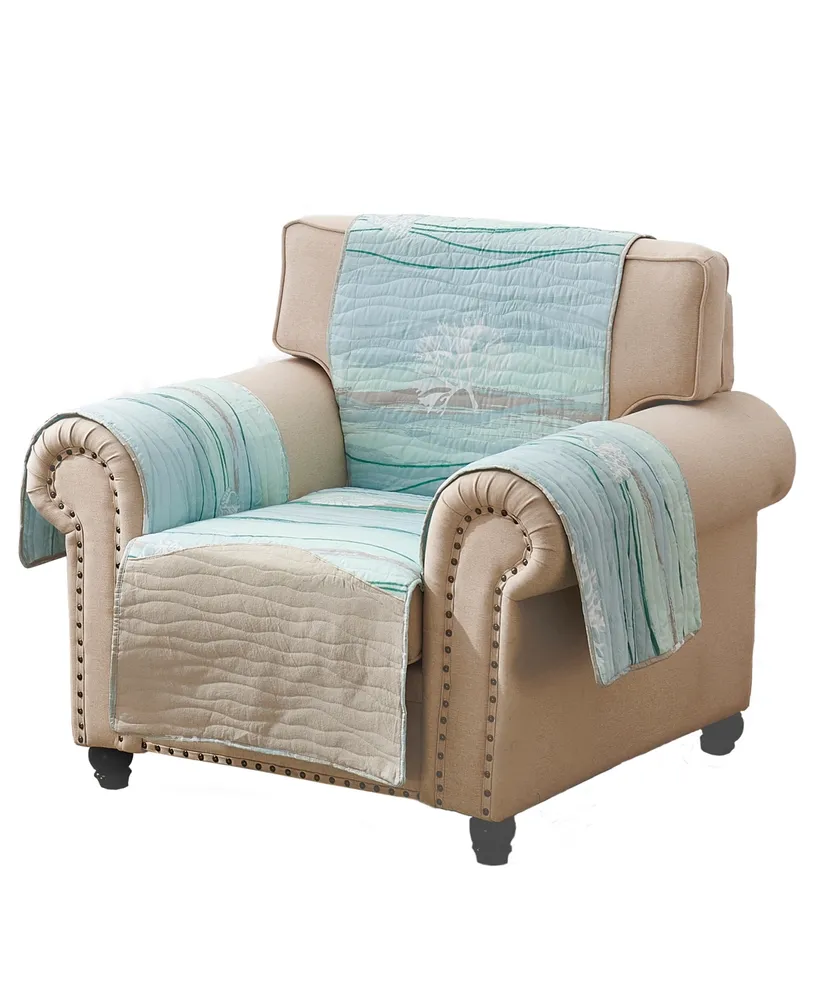 Greenland Home Fashions Maui Coastal Armchair Protector, 81" x 81"