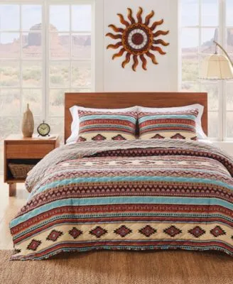 Greenland Home Fashions Red Rock Reversible Quilt Set