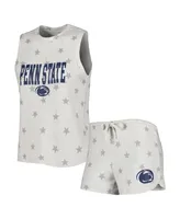 Women's Concepts Sport Cream Penn State Nittany Lions Agenda Stars Tank Top and Shorts Sleep Set