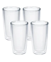 Tervis Tumbler Tervis Crystal Clear Tabletop Made in Usa Double Walled Insulated Tumbler Travel Cup Keeps Drinks Cold & Hot, 16oz - 4pk, Classic