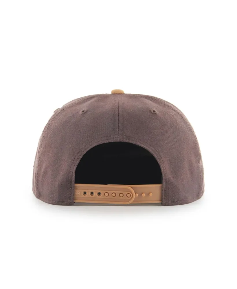 Men's '47 Brand Brown Philadelphia 76ers No Shot Two-Tone Captain Snapback Hat