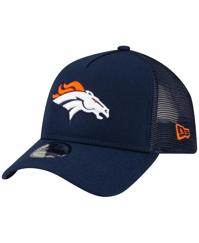 Men's New Era Royal Denver Broncos Throwback Logo A-Frame Trucker