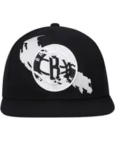 Men's Mitchell & Ness Black Brooklyn Nets Paint by Numbers Snapback Hat