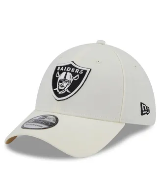 Men's New Era Cream Las Vegas Raiders Chrome Collection 39THIRTY Flex Hat