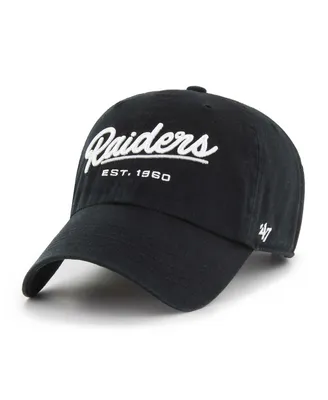 Women's '47 Brand Black Las Vegas Raiders Sidney Clean Up Adjustable Hat