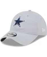 Big Boys and Girls New Era Gray Dallas Cowboys Main Core Classic 2.0 9TWENTY Adjustable Hat