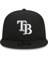 Men's New Era Black Tampa Bay Rays Trucker 9FIFTY Snapback Hat