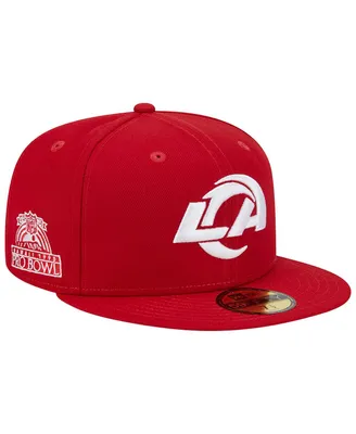 Men's New Era Scarlet Los Angeles Rams 1990 Hawaii Pro Bowl Main Patch 59FIFTY Fitted Hat