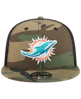 Men's New Era Camo Miami Dolphins Main Trucker 9FIFTY Snapback Hat