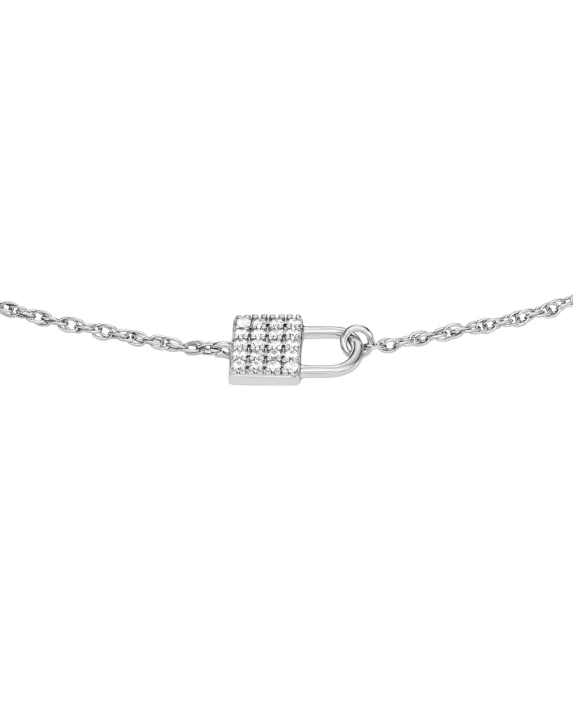 Fossil Sterling Silver Lock Chain Bracelet