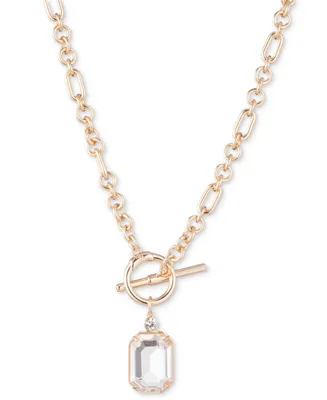 Lauren Ralph Lauren Gold-Tone Crystal & Stone 17" Pendant Necklace