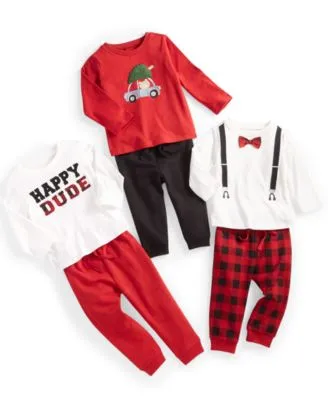 First Impressions Baby Boys Holiday Shirts Jogger Pants Created For Macys